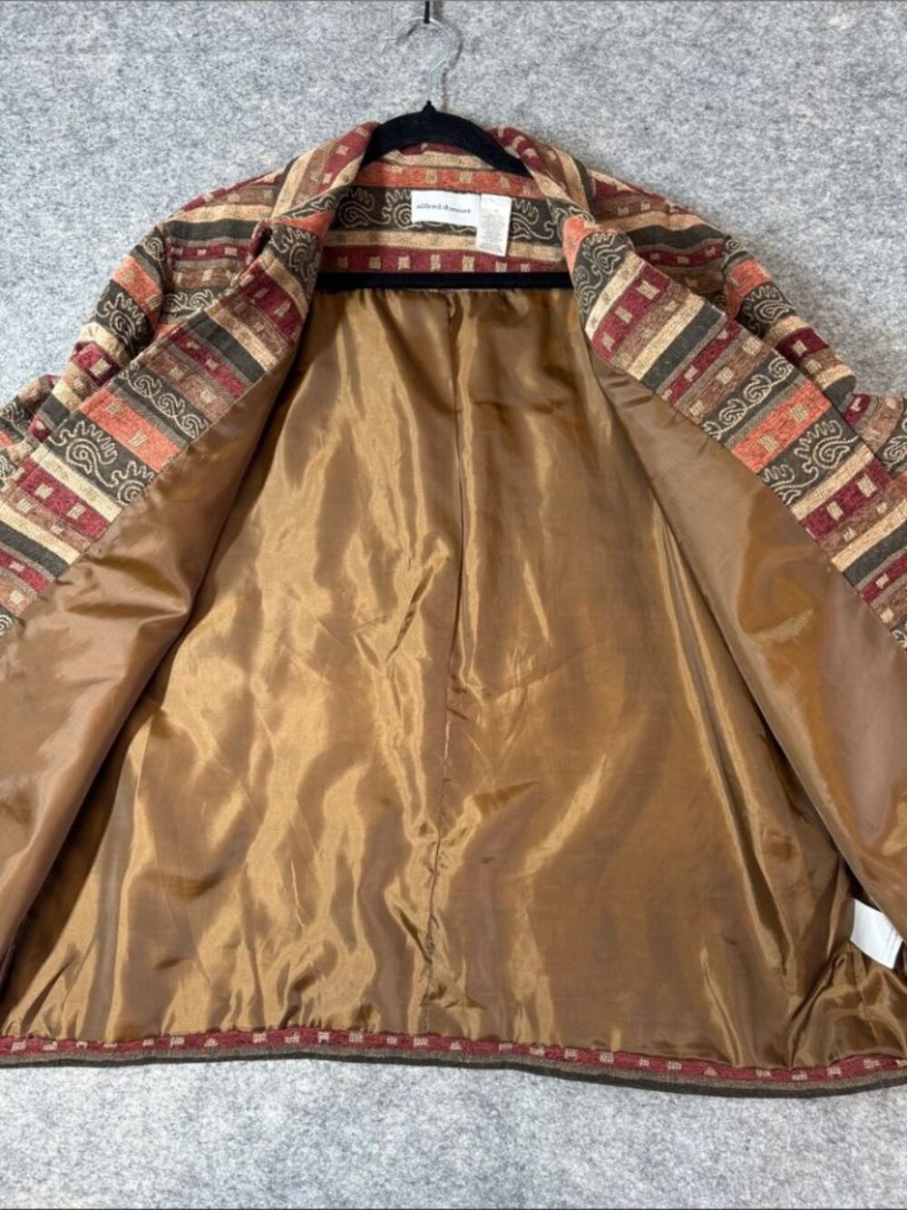 Alfred Dunner Tapestry Jacket Stripe Boho Southwestern Size 18 Chic Festival - Picture 12 of 16